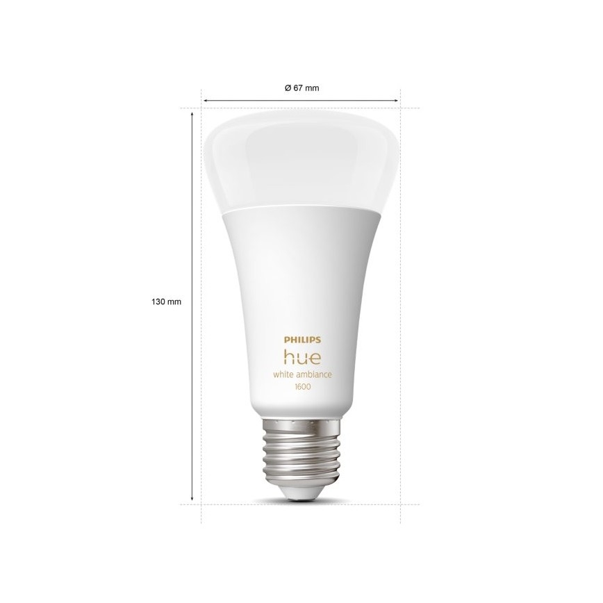 Dimbare LED Lamp Philips Hue WHITE AMBIANCE E27/13W/230V 2200-6500K