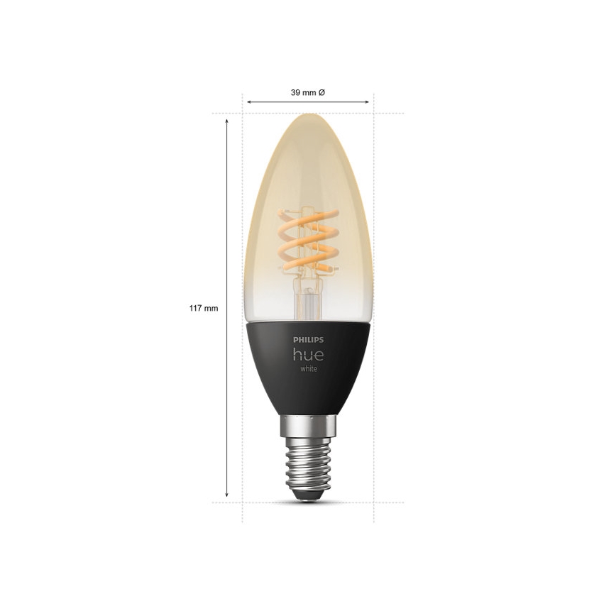 Dimbare LED Lamp Philips Hue WHITE FILAMENT E14/4,5W/230V 2100K