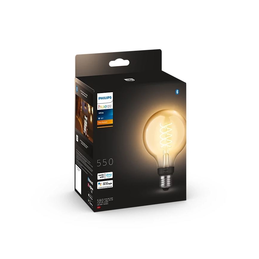 Dimbare LED Lamp Philips Hue WHITE FILAMENT G93 E27/7,2W/230V 2100K