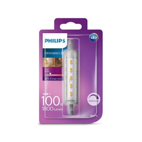 Dimbare LED Lamp R7s/14W/230V - Philips 118 mm