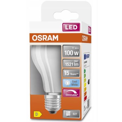 Dimbare LED Lamp RETROFIT A60 E27/11W/230V 4000K - Osram