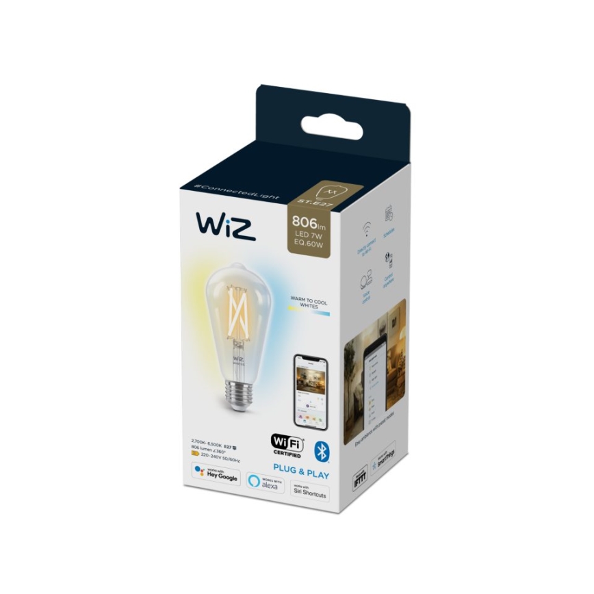 Dimbare LED Lamp FILAMENT ST64 E27/6,7W/230V 2700-6500K CRI 90 Wi-Fi - WiZ