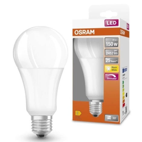 Dimbare LED Lamp SUPERSTAR E27/20W/230V 2700K - Osram
