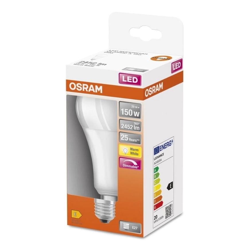 Dimbare LED Lamp SUPERSTAR E27/20W/230V 2700K - Osram