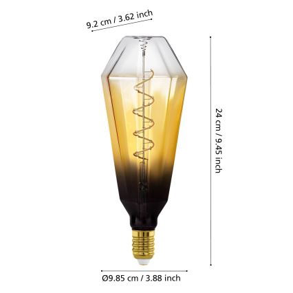Dimbare LED-lamp VINTAGE E27/4W/230V 1700K beige - Eglo 110236