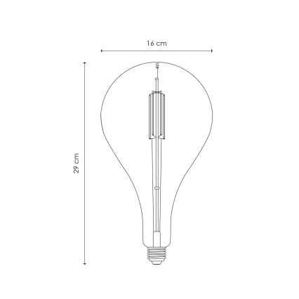 Dimbare LED Lamp VINTAGE EDISON E27/4W/230V 2700K