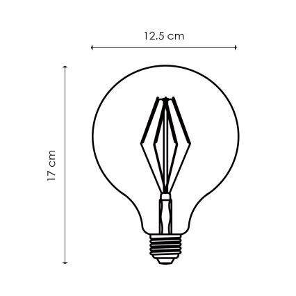 Dimbare LED Lamp VINTAGE EDISON G125 E27/4W/230V 2700K