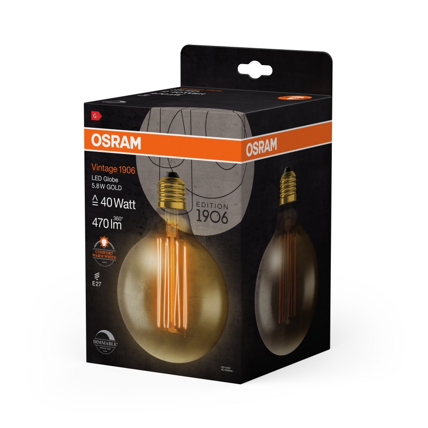 Dimbare LED-lamp VINTAGE FILAMENT E27/5,8W/230V 2200K - Osram