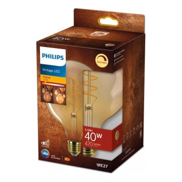 Dimbare LED Lamp VINTAGE Philips G125 E27/5,5W/230V 2200K
