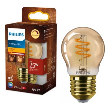Dimbare LED-lamp VINTAGE Philips P45 E27/3W/230V 2200K