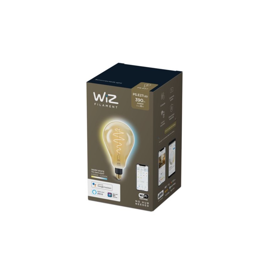 Dimbare LED Lamp VINTAGE FILAMENT PS160 E27/6,5W/230V 2000-5000K CRI 90 Wi-Fi -WiZ