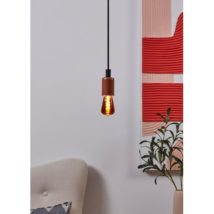 Dimbare LED-lamp VINTAGE ST48 E27/4W/230V 2000K rood - Eglo 110199