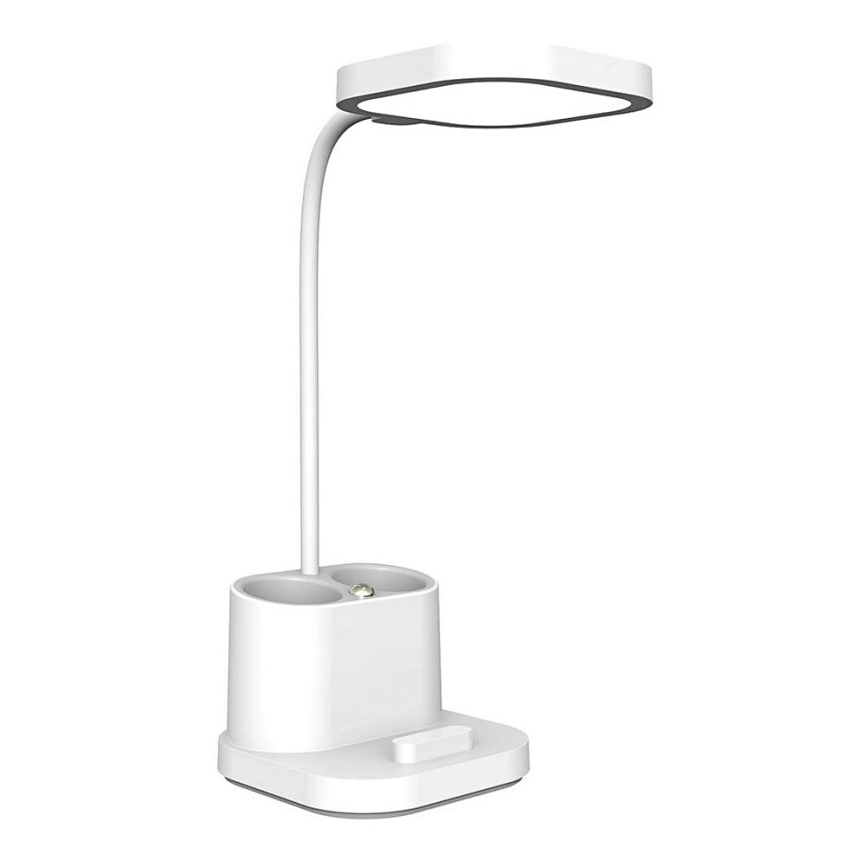 Dimbare LED oplaadbare bureaulamp met houder en powerbank LED/5W/5V 2400mAh