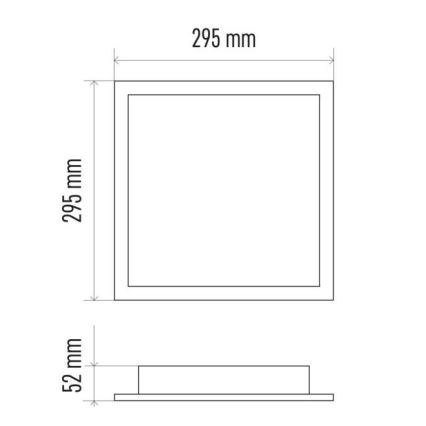 Dimbare LED Plafond Lamp LED/20W/230V + afstandsbediening