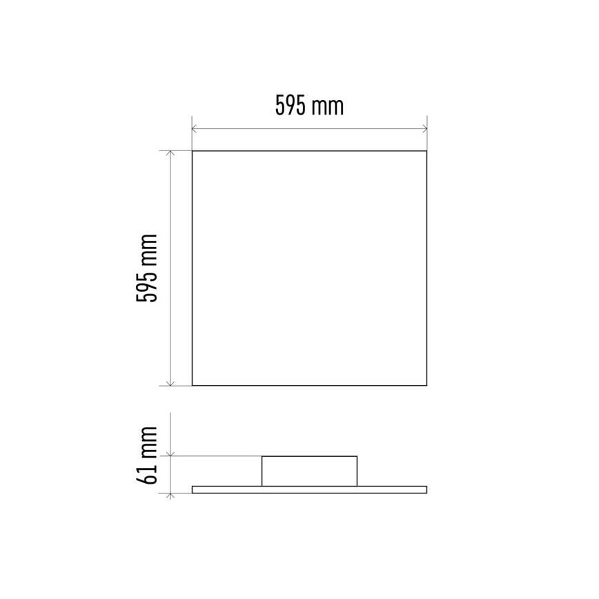 Dimbare LED Plafond Lamp LED/36W/230V + afstandsbediening vierkant