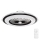 Dimbare LED Plafond Lamp met Ventilator ZONDA LED/65W/230V 3000-6500K zwart + afstandsbediening