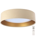 Dimbare LED Plafond Lamp SMART GALAXY LED/24W/230V beige/goud + afstandsbediening