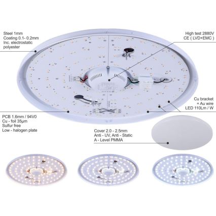 Dimbare LED Plafond Lamp STAR LED/50W/230V 2700-6500K + afstandsbediening