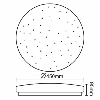 Dimbare LED Plafond Lamp STAR LED/50W/230V 2700-6500K + afstandsbediening