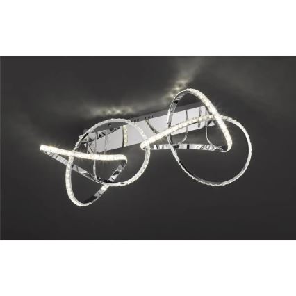 Dimbare LED-plafondlamp ABRO LED/49W/230V glanzend chroom