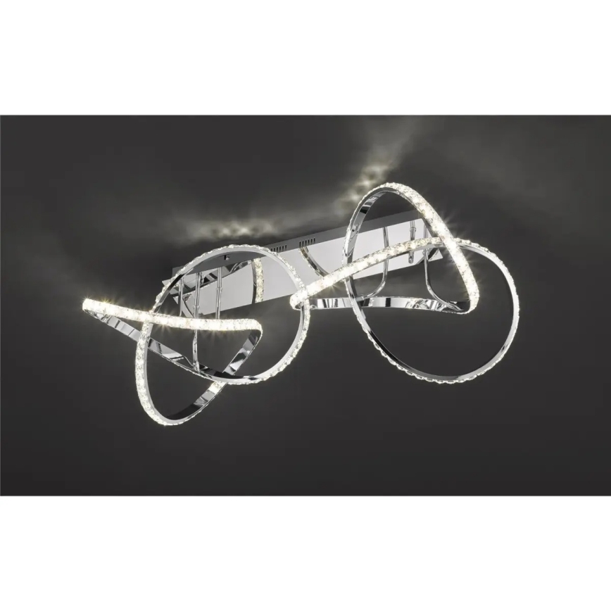 Dimbare LED-plafondlamp ABRO LED/49W/230V glanzend chroom