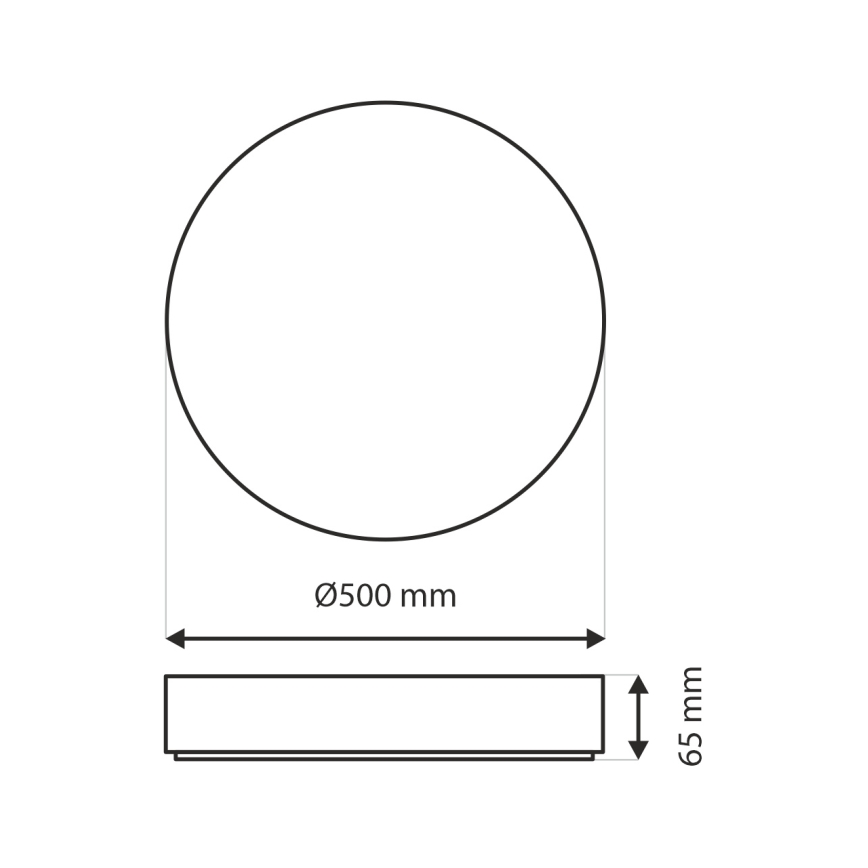Dimbare LED plafondlamp DRINA LED/36W/230V 2700-6500K diameter 50 cm + afstandsbediening