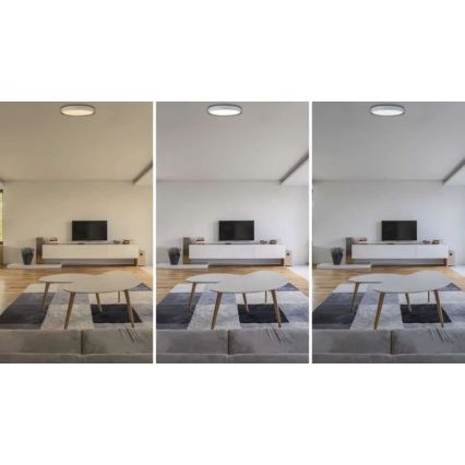 LED-dimbare plafondlamp ILVI LED/30W/230V 2700–6500 K Ø 40 cm wit/beige + afstandsbediening