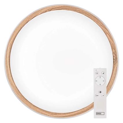 LED-dimbare plafondlamp ILVI LED/30W/230V 2700–6500 K Ø 40 cm wit/beige + afstandsbediening