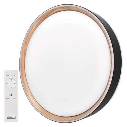 LED dimbare plafondlamp ILVI LED/45W/230V 2700-6500K Ø 50 cm zwart/beige + afstandsbediening