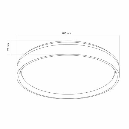 LED Dimbare badkamer plafondverlichting JADWIGA LED/72W/230V diameter 48 cm 3000-6000K IP44 + afstandsbediening