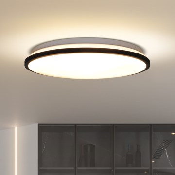 Dimbare LED plafondlamp JAMIL LED/48W/230V 3000-6500K zwart + afstandsbediening