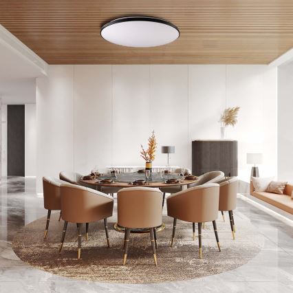 Dimbare LED plafondlamp KERN LED/80W/230V 3000-6000K diameter 80 cm zwart + afstandsbediening