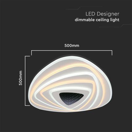 Dimbare LED plafondlamp LED/120W/230V 3000-6500K + afstandsbediening