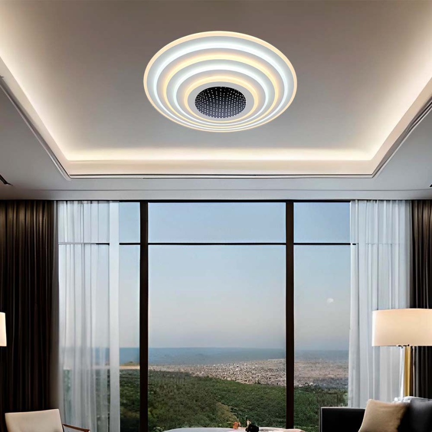 Dimbare LED plafondlamp LED/125W/230V 3000-6500K diameter 50 cm + afstandsbediening