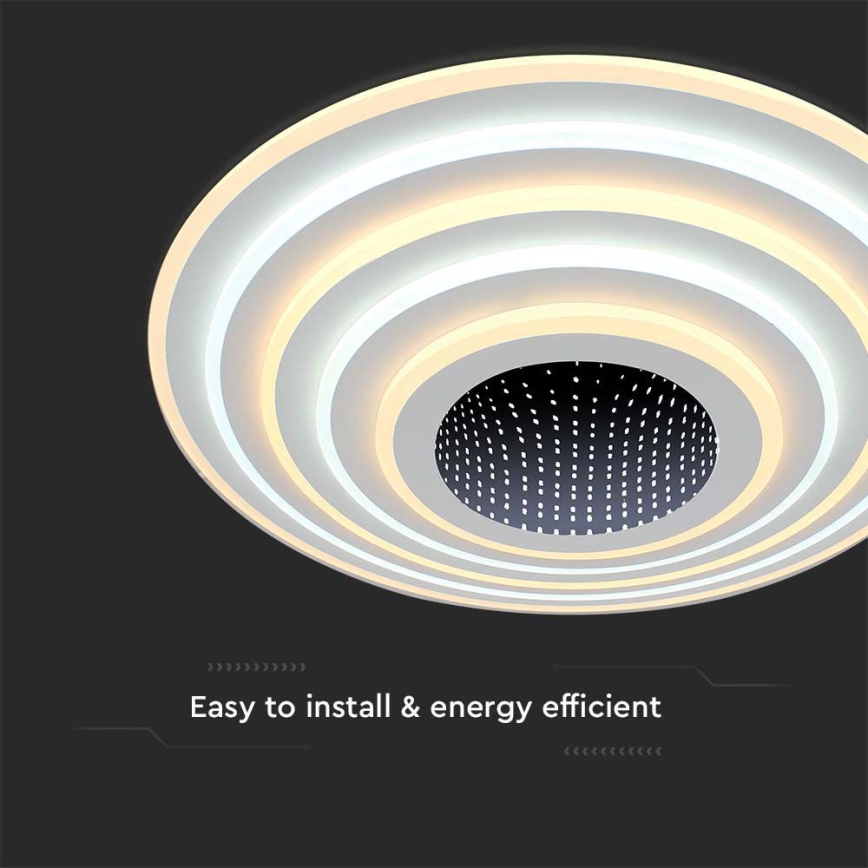 Dimbare LED plafondlamp LED/125W/230V 3000-6500K diameter 50 cm + afstandsbediening
