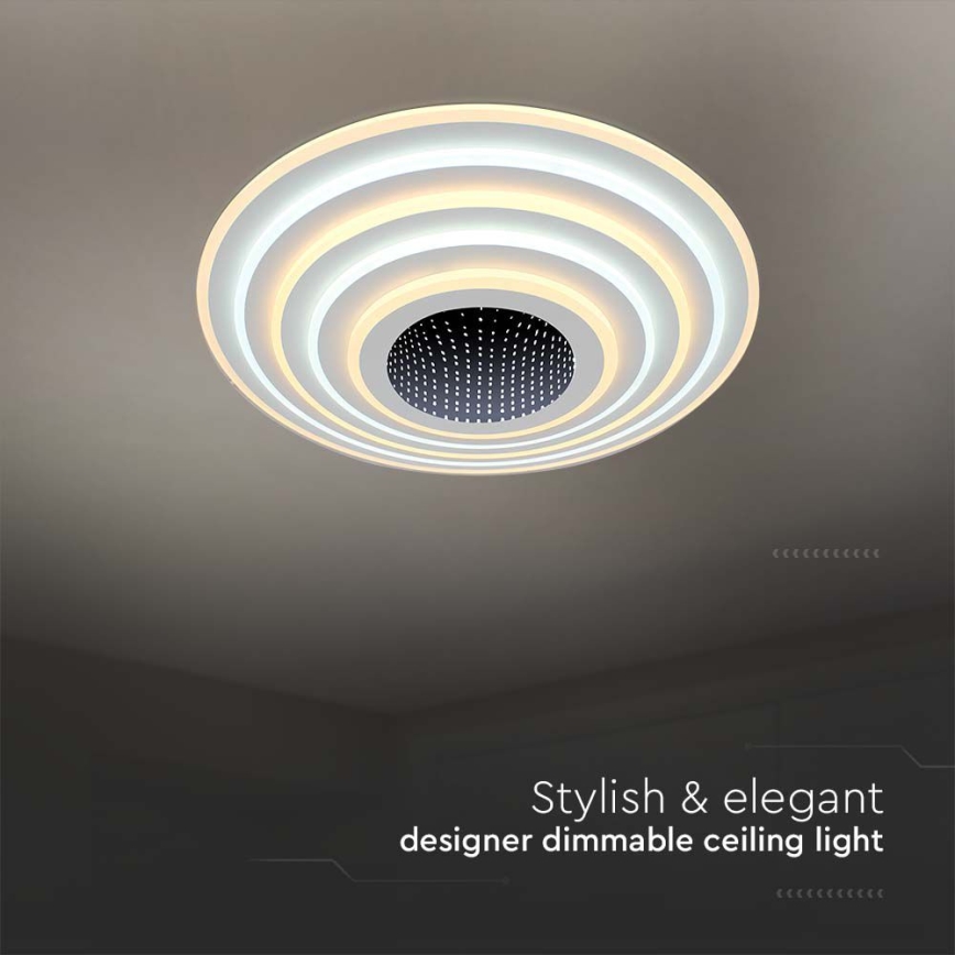 Dimbare LED plafondlamp LED/125W/230V 3000-6500K diameter 50 cm + afstandsbediening
