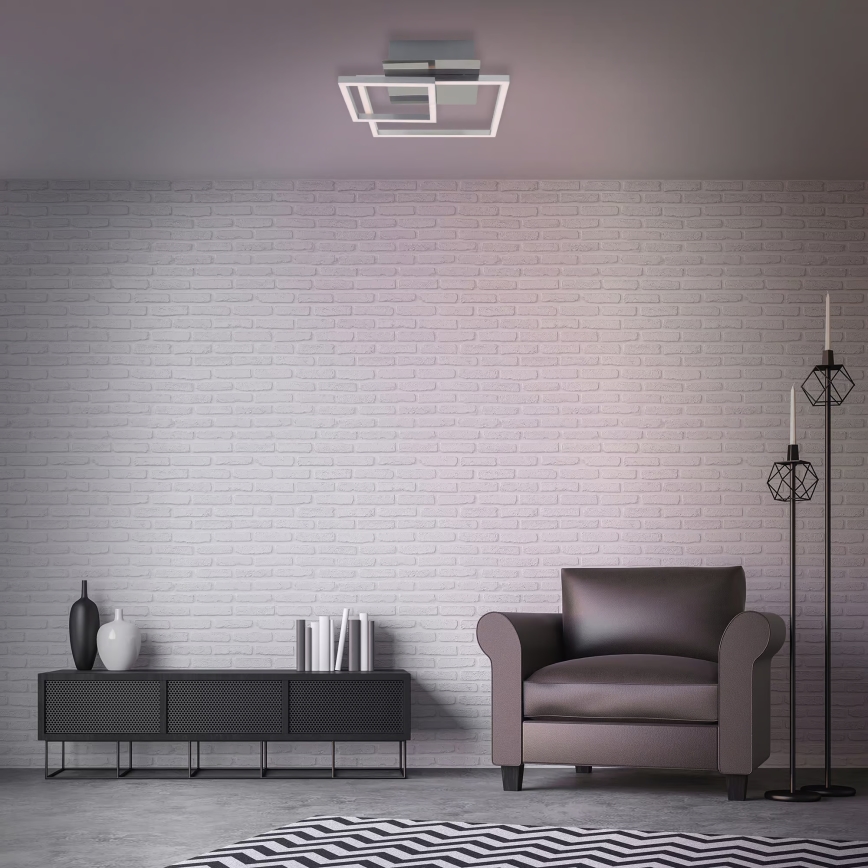 Dimbare LED plafondlamp LED/12W/230V 3000K mat chroom