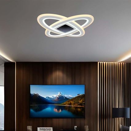 Dimbare LED plafondlamp LED/130W/230V 3000-6500K 62x62 cm + afstandsbediening