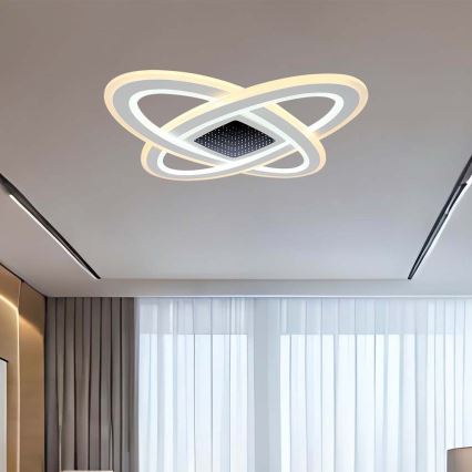 Dimbare LED plafondlamp LED/130W/230V 3000-6500K 62x62 cm + afstandsbediening