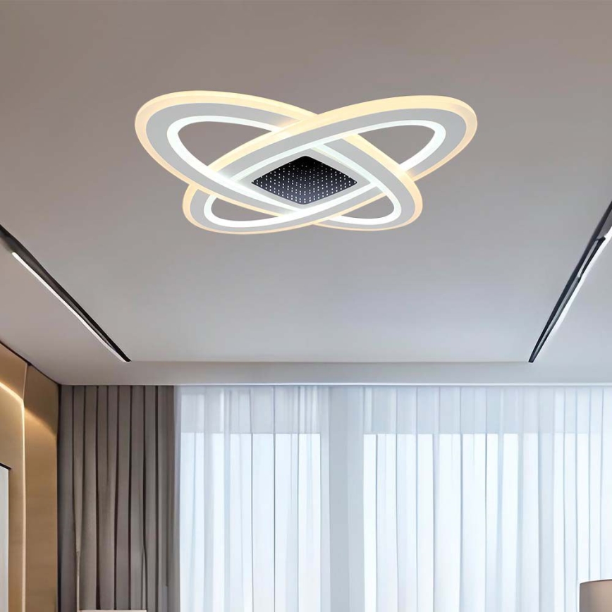 Dimbare LED plafondlamp LED/130W/230V 3000-6500K 62x62 cm + afstandsbediening