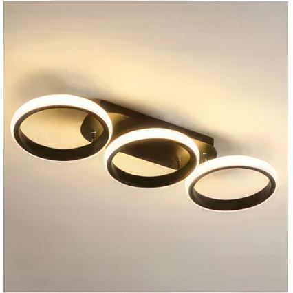 Dimbaar LED-plafondlamp LED/30W/230V 3000-6500K zwart Wi-Fi Tuya + afstandsbediening