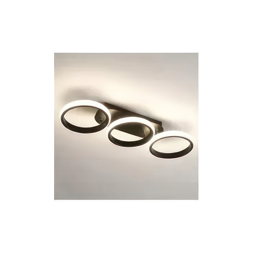 Dimbaar LED-plafondlamp LED/30W/230V 3000-6500K zwart Wi-Fi Tuya + afstandsbediening