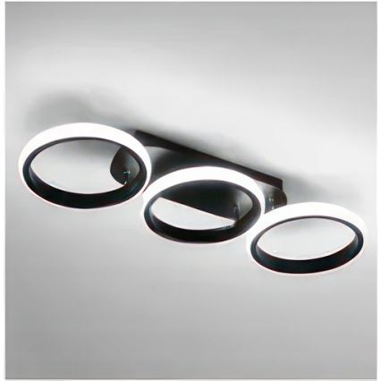 Dimbaar LED-plafondlamp LED/30W/230V 3000-6500K zwart Wi-Fi Tuya + afstandsbediening