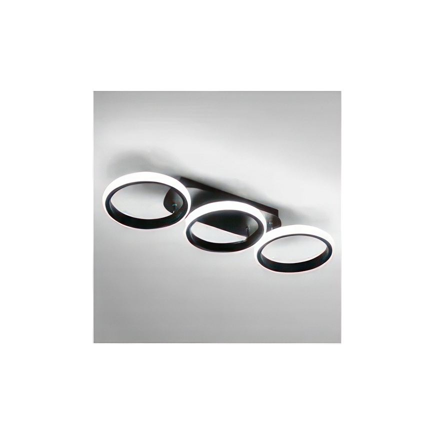 Dimbaar LED-plafondlamp LED/30W/230V 3000-6500K zwart Wi-Fi Tuya + afstandsbediening