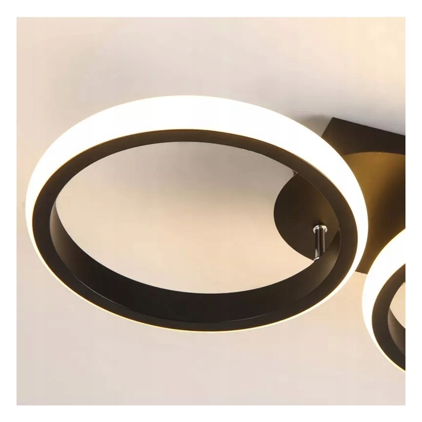 Dimbaar LED-plafondlamp LED/30W/230V 3000-6500K zwart Wi-Fi Tuya + afstandsbediening