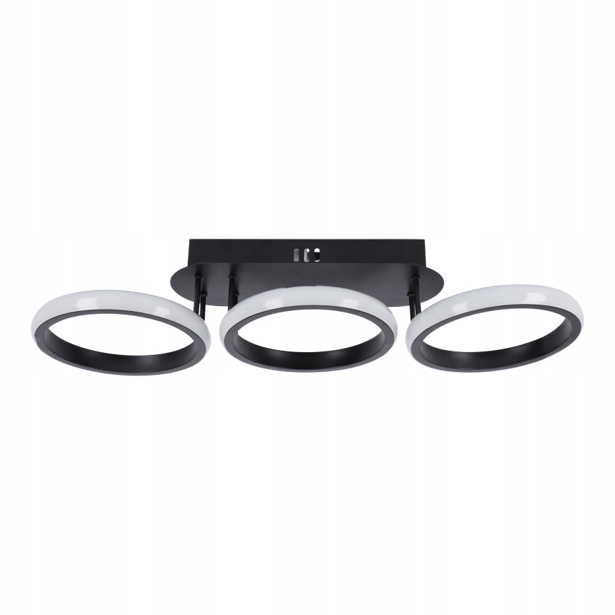 Dimbaar LED-plafondlamp LED/30W/230V 3000-6500K zwart Wi-Fi Tuya + afstandsbediening