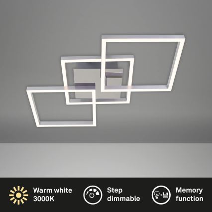 Dimbare LED-plafondlamp LED/36W/230V 3000K mat chroom