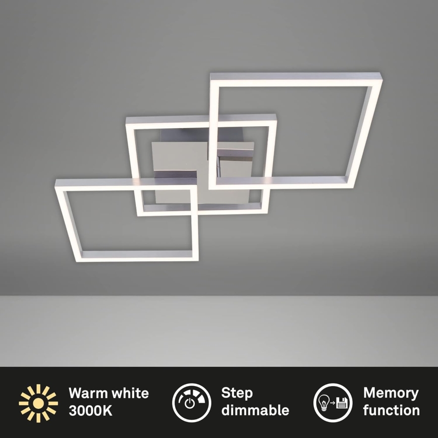 Dimbare LED-plafondlamp LED/36W/230V 3000K mat chroom