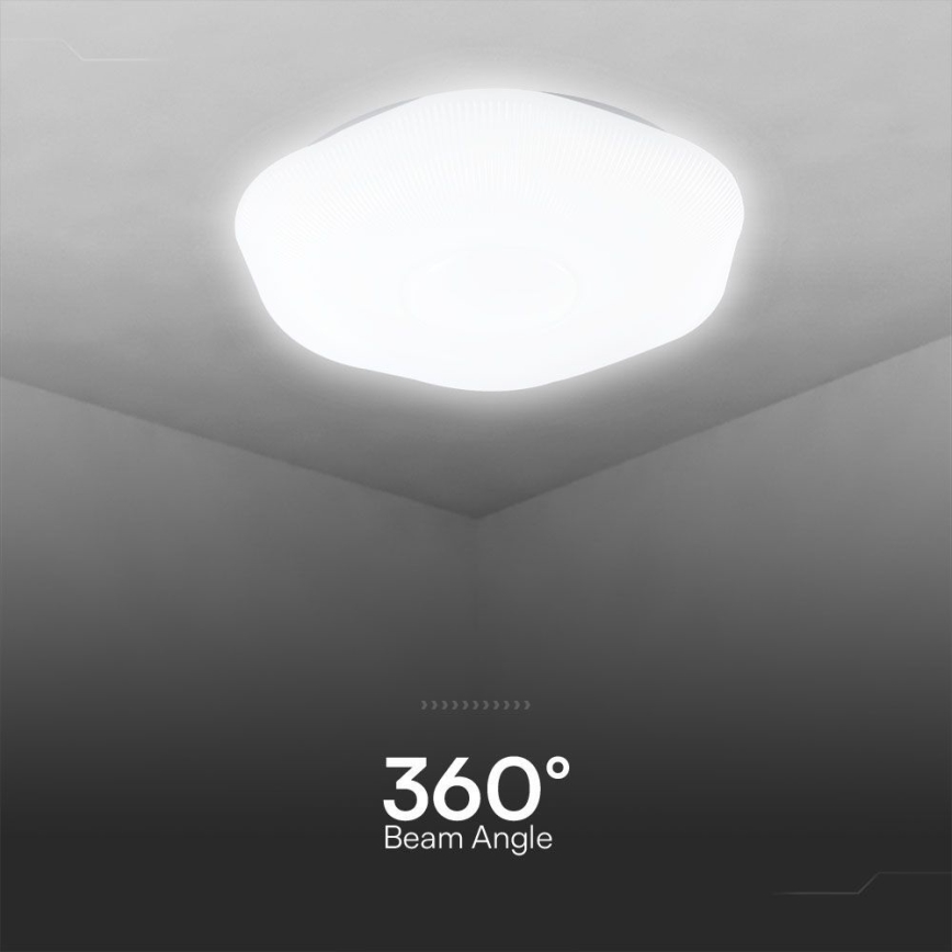 Dimbare LED plafondlamp LED/40W/230V 3000-6500K 40 cm wit + afstandsbediening
