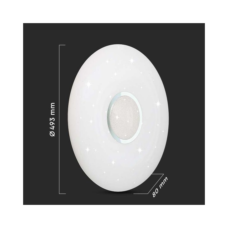 Dimbare LED Plafondlamp LED/40W/230V 3000K/4000K/6500K + afstandsbediening
